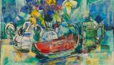 Guy Maccoy, Still Life: Watermelon, Oil on Canvas