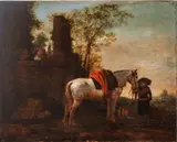 Philips Wouwerman, Rendezvous, Oil on Beveled Wood Panel