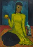 André Maire, La Veuve Chinoise, 1954, Oil on Canvas