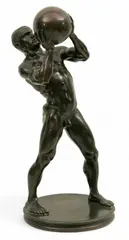 Franz von Stuck, Der Athlet, Bronze Sculpture, Ca.