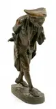 Giovanni Battista Amendola, Visit to the Village, circa 1880, Bronze Sculpture