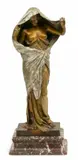 Louis-Ernest Barrias, Nature Unveiling Herself Before Science, Patinated Bronze Sculpture