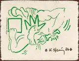 Keith Haring, Statue of Liberty, 1986, Acrylic on Textile