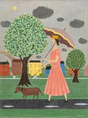 Doris Emrick Lee, Afternoon Stroll, Oil on Canvas
