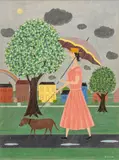 Doris Emrick Lee, Afternoon Stroll, Oil on Canvas