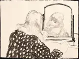 David Hockney, Ann Combing Her Hair, 1979, Lithograph, on John Koller Handmade Paper