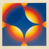 Herbert Bayer, One Reversed, 1969, Screenprint in Colors on Wove Paper