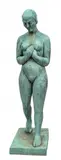 Ferdinand Von Miller the Younger, Standing Nude Female, Art Deco Bronze Garden Sculpture