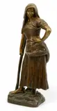 Tullo Golfarelli, Aux Champs, Bronze Sculpture, Ca.
