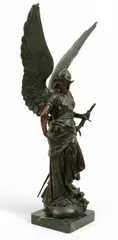 Jules Coutan, La Paix (Allegory of Peace), Art Nouveau Style Bronze Sculpture