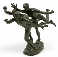 Alfred Boucher, Au but (To the Goal), Bronze Sculpture