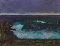 Sámal Joensen-Mikines, Untitled, Oil on Canvas, Abstract Riverscape