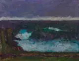 Sámal Joensen-Mikines, Untitled, Oil on Canvas, Abstract Riverscape