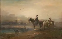 Arab Horseman on a Bluff by Douglas Arthur Teed, 1924, Oil on Canvas, sold Oct 2025