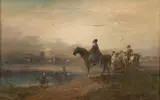 Douglas Arthur Teed, Arab Horseman on a Bluff, 1924, Oil on Canvas