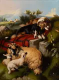Sir Edwin Henry Landseer, The Twins, Oil on Canvas