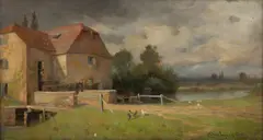 R.S.W Duncan MacKellar, An English Country House, Oil on Canvas