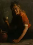 Charles Waltensperger, Portrait of a Woman, Oil on Canvas