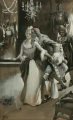 An Amorous Encounter by Charles Waltensperger, Watercolor And Gouache on Artist Board, sold Oct 2025