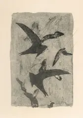 Birds in Flight by Georges Braque, Etching on Light Cream Wove Paper, sold Oct 2025