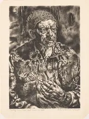 Ivan Albright, Fleeting Time Thou Hast Left Me Old, 1946, Lithograph on Paper