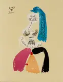 Les Portrait Imaginaire: One Plate by Pablo Picasso, Lithograph in Colors on Paper, sold Oct 2025