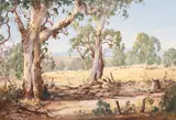 Les Rees, Late Summer's Ochre, Milawa, North East Victoria, 1987, Oil on Canvas
