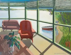 Lars-Birger Sponberg, Bay, Lake Charlevoix, 1986, Oil on Canvas