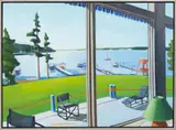 Lars-Birger Sponberg, View from the Ran Home, Lake Charlevoix, Oil on Canvas, Ca. 1980s