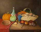 Fredrick Papsdorf, Fall Harvest Still Life, 1948, Oil on Canvas