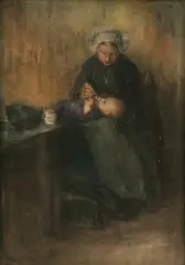 Albert Jan Neuhuys, Mother And Child, circa 1900, Watercolor on Paper