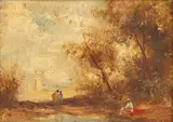 Van Ruiz, Landscape, circa 1960, Oil on Canvas