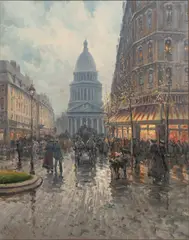 Emilio Payes, Le Pantheon, Oil on Canvas