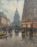 Emilio Payes, Le Pantheon, Oil on Canvas