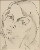 André Lhote, Portrait De Femme (Cubist), circa 1940, Graphite on Paper