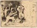 Pablo Picasso, s Watermark, 1957, 'La Danse Des Faunes, Lithograph on Arches Paper with the Publisher