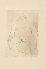 Untitled by Pablo Picasso, Drypoint Etching on Japan Paper, Ca. 1905, 'Le Saltimbanque Au Repos, from La Suite Des Saltimbanques (The Acrobat, sold Sep 2025