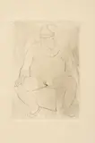 Pablo Picasso, Untitled, Drypoint Etching on Japan Paper, Ca. 1905, 'Le Saltimbanque Au Repos, from La Suite Des Saltimbanques (The Acrobat