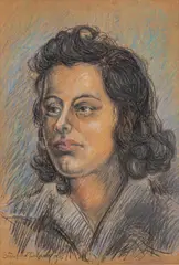 Beauford Delaney, Portrait of a Woman, 1956, Pastel on Paper