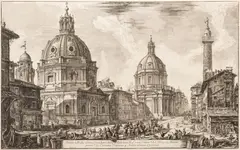 S. Saria Di Loreto And Santissimo Nmoe Di Maria by Francesco Piranesi, Etching on Watermarked Laid Paper, sold Sep 2025