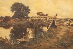 R.B.A. Harold Walte, End of the Day, Oil on Canvas