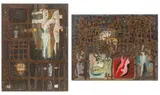Miroslav Rada, Pet Minut Pote; Nadeje, 1966-1968, Mixed Media on Canvas on Wood Panels