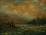 Robert Hopkin, Toilers of the Sea, Loch Striven, Scotland, circa 1870, Oil on Canvas