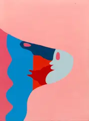 Lawrence Philp, Untitled, circa 1970, Oil And Acrylic on Canvas Untitled Study in Pink