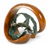 Randy Puckett, Nature's Playground, 1993, Bronze And Wood Sculpture