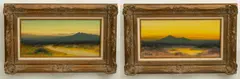 G. Graham, Dessert Landscapes with the Sangre De Cristo Mountains, Oil Pastel And Gouache on Paper