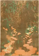 Martin Green, Lily Pond, Embossed Woodblock Print Diptych