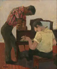 Hy Cohen, Musician, Oil on Canvas