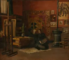 Laurits Tuxen, Interior of the Artist's Studio, Oil on Canvas