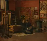 Laurits Tuxen, Interior of the Artist's Studio, Oil on Canvas